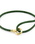 Racing Green Blake 9ct Yellow Gold and Stingray Leather Bracelet