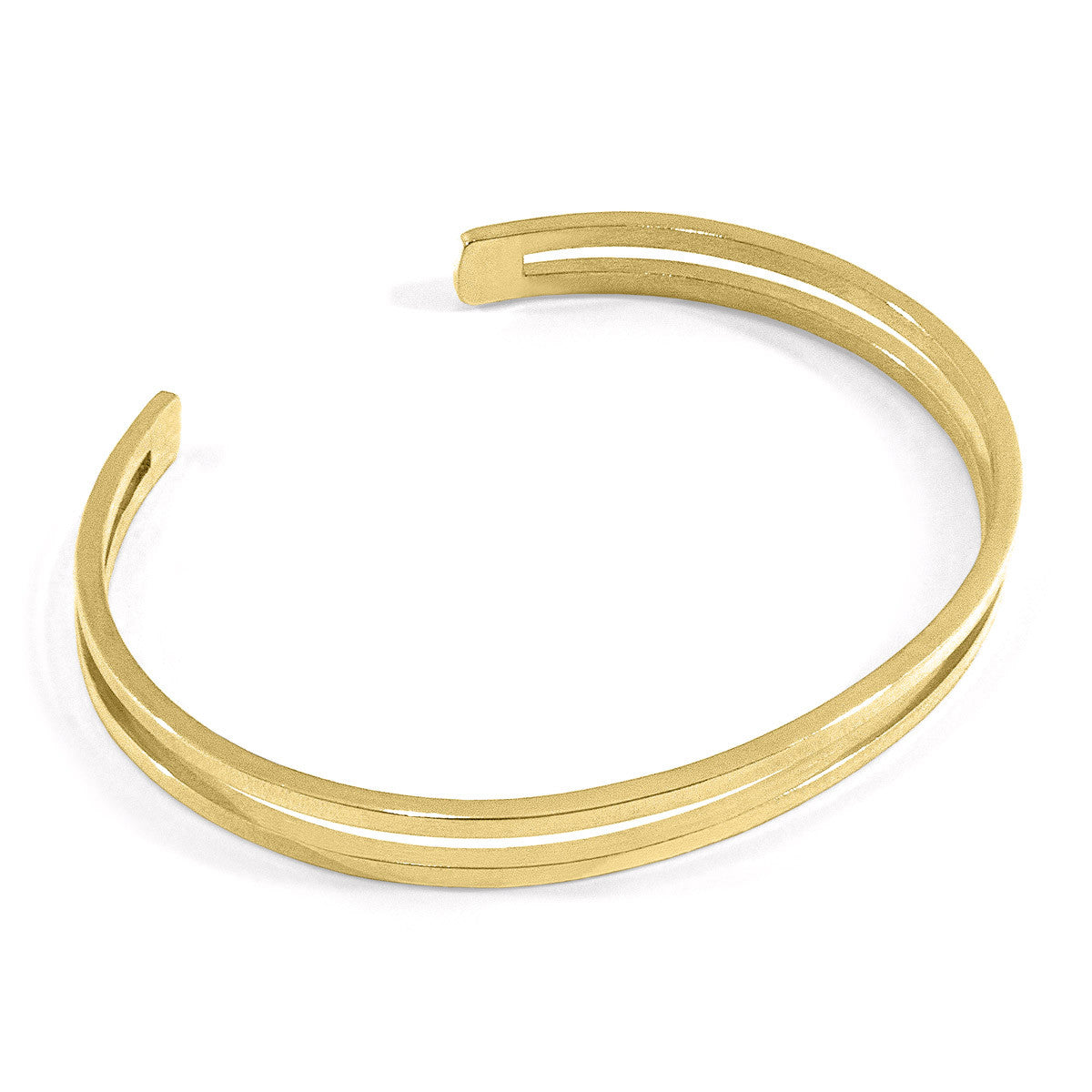 Brady Outline Midi Geometric 9ct Yellow Gold Bangle