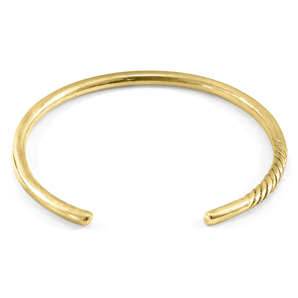 Byron Quarter Rope Wayfarer 9ct Yellow Gold Bangle