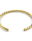Gammell Full Rope Wayfarer 9ct Yellow Gold Bangle