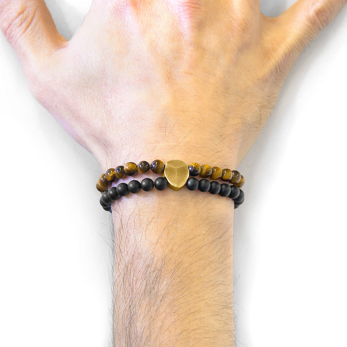 Brown Tigers Eye Iguazu 9ct Yellow Gold and Stone Bracelet