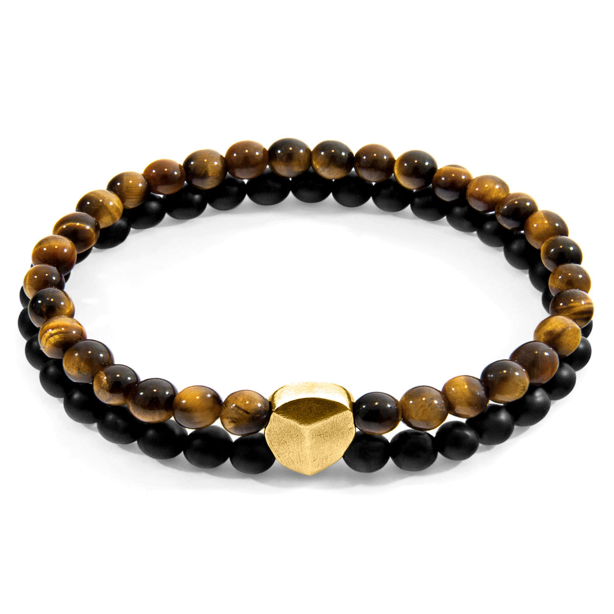 Brown Tigers Eye Iguazu 9ct Yellow Gold and Stone Bracelet