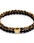 Brown Tigers Eye Iguazu 9ct Yellow Gold and Stone Bracelet