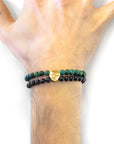 Green Jade Iguazu 9ct Yellow Gold and Stone Bracelet