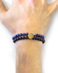 Blue Sodalite Iguazu 9ct Yellow Gold and Stone Bracelet