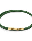Racing Green Liverpool 9ct Yellow Gold and Stingray Leather Bracelet