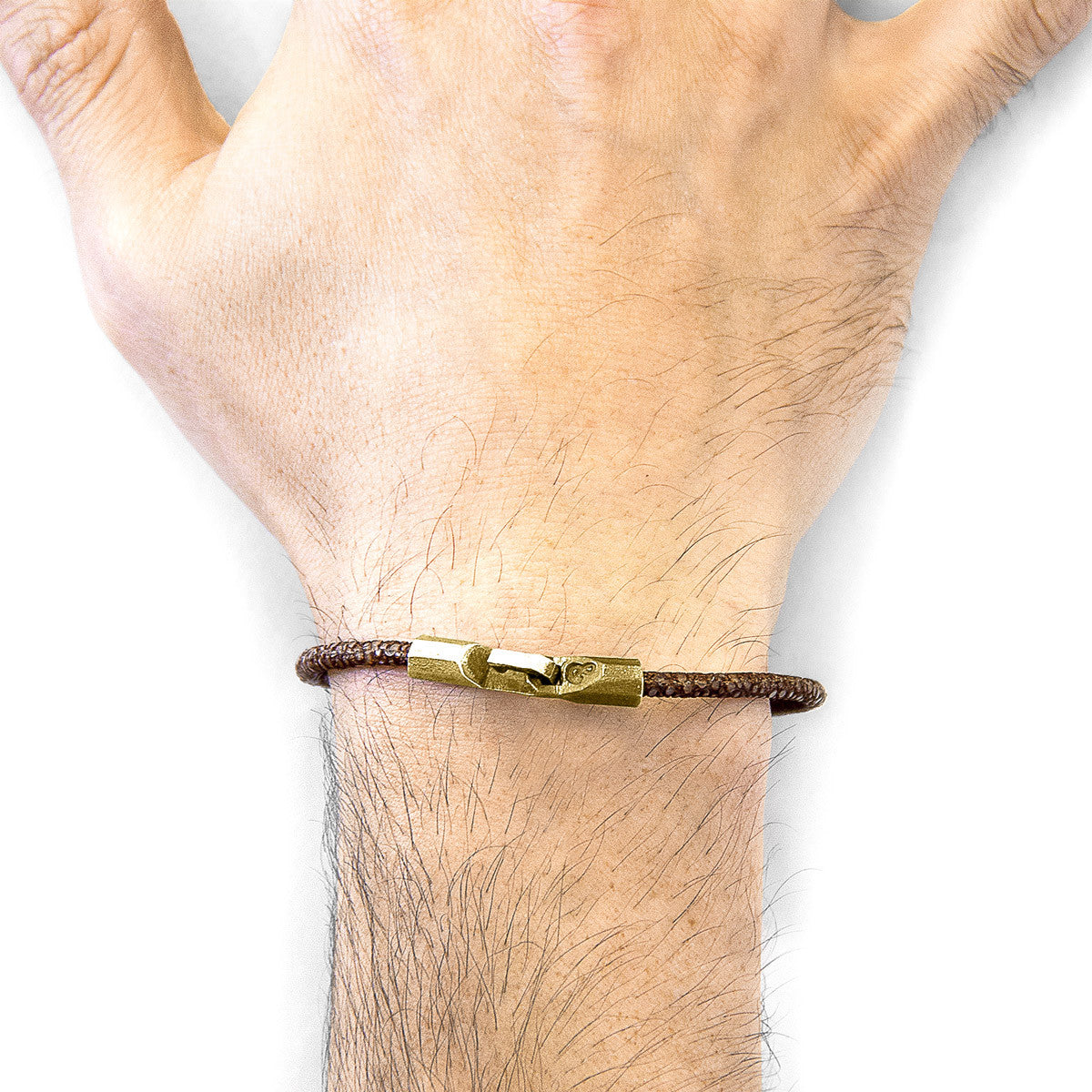 Mocha Brown Talbot 9ct Yellow Gold and Stingray Leather Bracelet