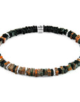 Red Unakite Innot Silver and Stone Bracelet