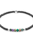 Multicoloured Multi-Gem Paralana Silver and Stone Bracelet