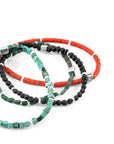 Black Lava Tekapo Silver and Stone Bracelet