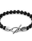 Black Onyx Tinago Silver and Stone Beaded Bracelet