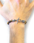 Brown Tigers Eye Tinago Silver and Stone Beaded Bracelet