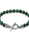 Green Jade Tinago Silver and Stone Beaded Bracelet