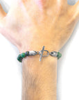 Green Jade Tinago Silver and Stone Beaded Bracelet