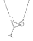 Beach Cocktail Link Paradise Silver Necklace Pendant