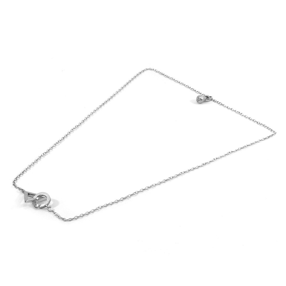 Geometric Triangle Link Paradise Silver Necklace Pendant