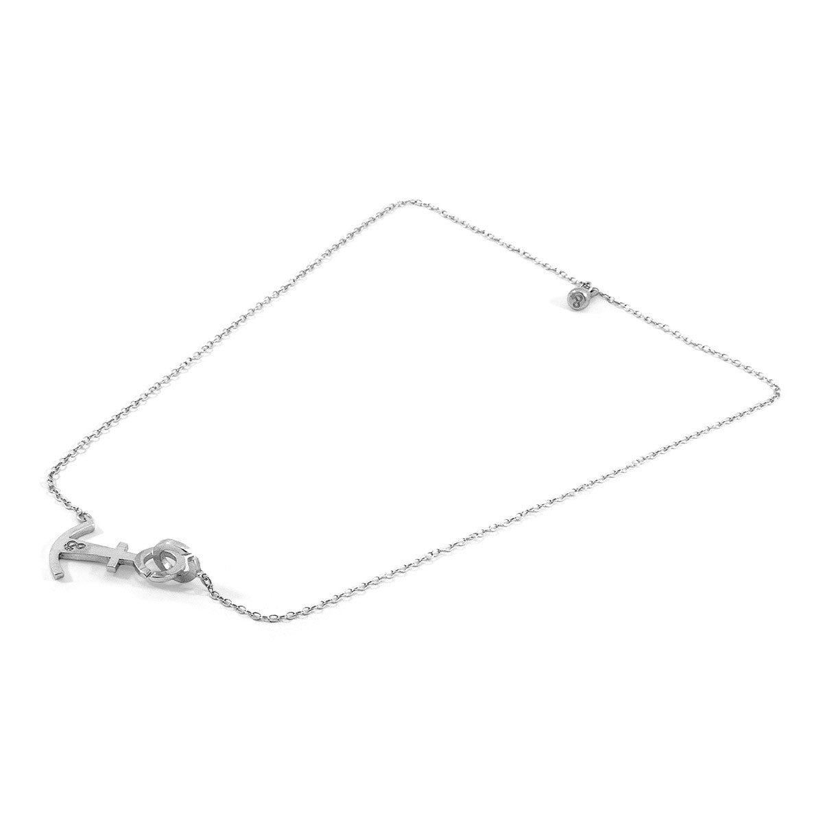 Tourists Anchor Link Paradise Silver Necklace Pendant