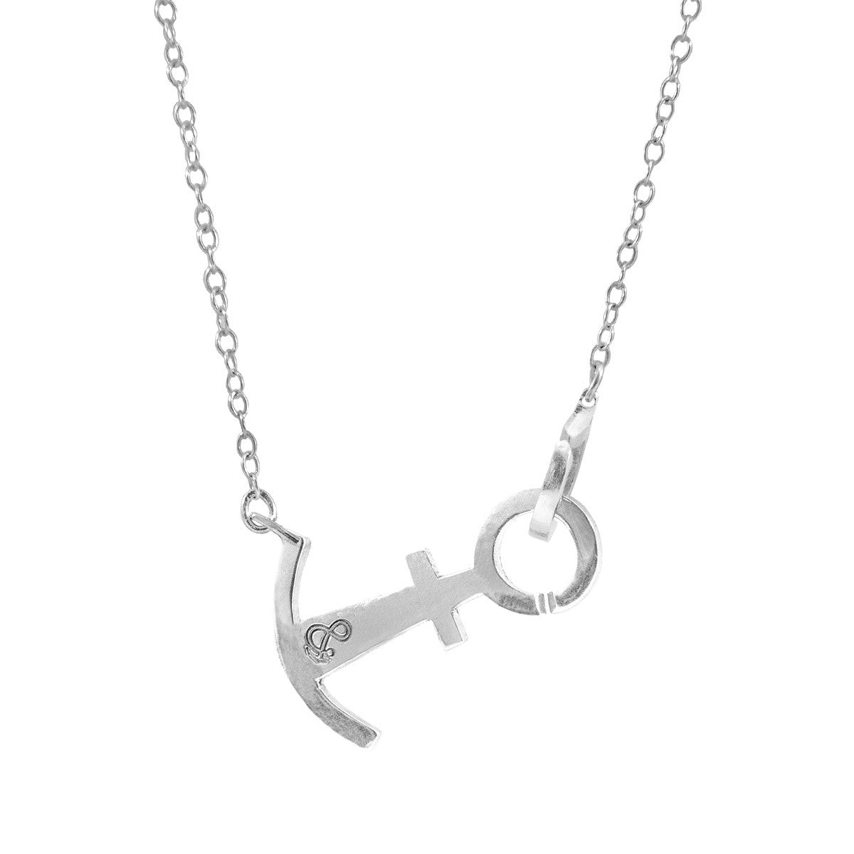 Tourists Anchor Link Paradise Silver Necklace Pendant