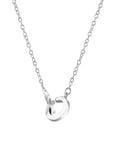 Twin Circle Link Paradise Silver Necklace Pendant