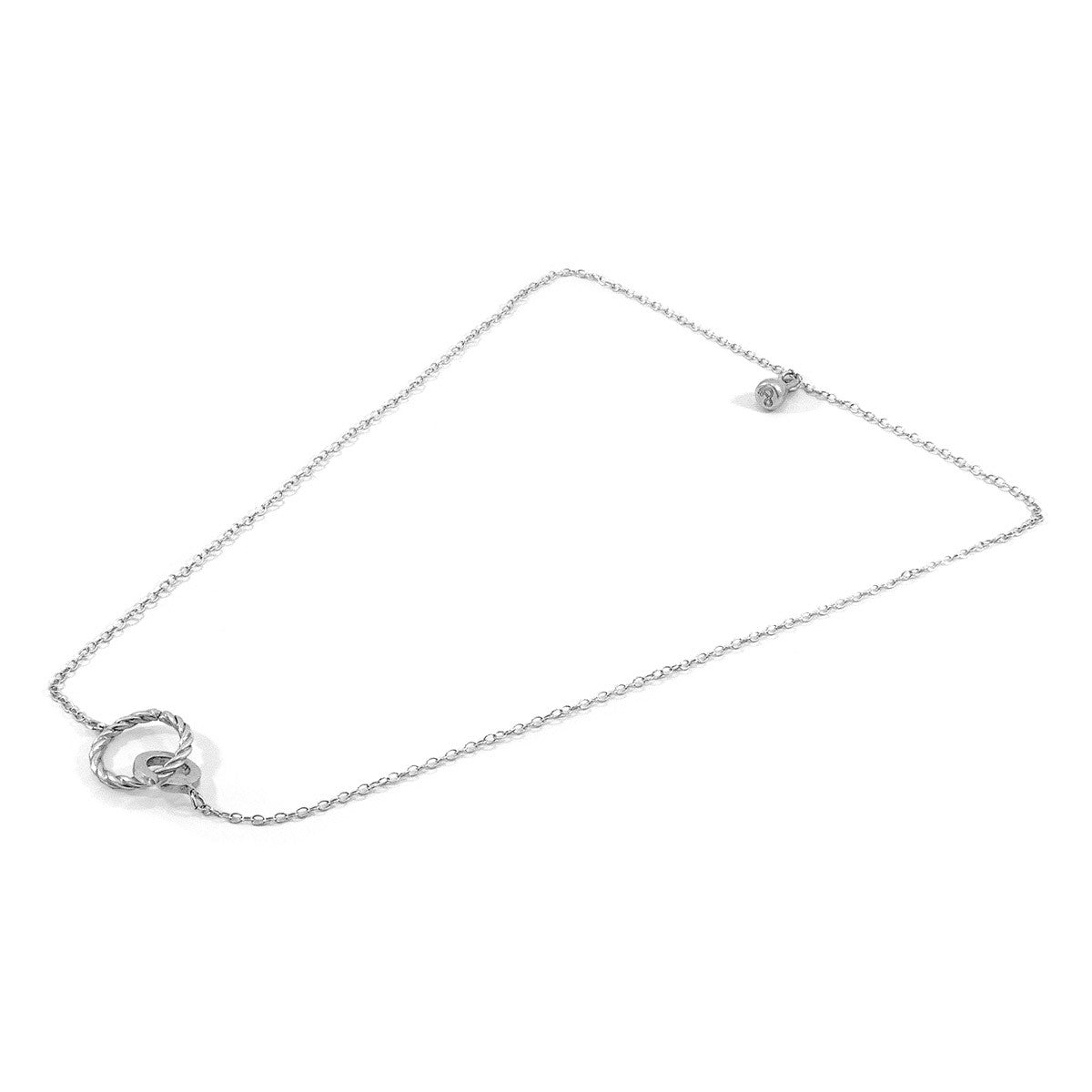 Twirled Rope Link Paradise Silver Necklace Pendant