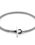 Classic Grey Cambridge Silver and Rope Bracelet