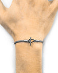 Classic Grey Cambridge Silver and Rope Bracelet