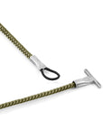 Khaki Green Cambridge Silver and Rope Bracelet
