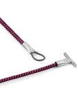 Aubergine Purple Cambridge Silver and Rope Bracelet