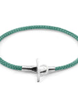 Mint Green Cambridge Silver and Rope Bracelet