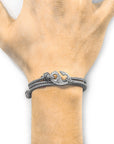 Classic Grey Windsor Silver and Rope Bracelet