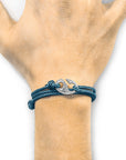 Ocean Blue Windsor Silver and Rope Bracelet