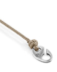 Sand Brown Windsor Silver and Rope Bracelet