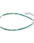 Green - Green Layla Silver and Miyoko Glass Bracelet