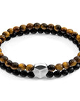 Brown Tigers Eye Iguazu Silver and Stone Bracelet