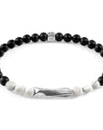 White Howlite Orinoco Silver and Stone Bracelet