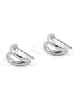 Huntington Surf Silver Earring Studs