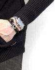 Dark Brown Clyde Anchor Silver and Braided Leather Bracelet