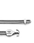 Classic Grey Delta Anchor Silver and Rope Bracelet