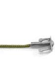 Khaki Green Union Anchor Silver and Rope Bracelet