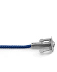Navy Blue Union Anchor Silver and Rope Bracelet