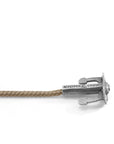 Sand Brown Union Anchor Silver and Rope Bracelet