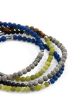 Green Jade and Blue Sodalite Alexander Silver and Stone SKINNY Bracelet