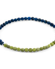 Green Jade and Blue Sodalite Alexander Silver and Stone SKINNY Bracelet