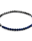 Blue Sodalite and Grey Jasper Alexander Silver and Stone SKINNY Bracelet
