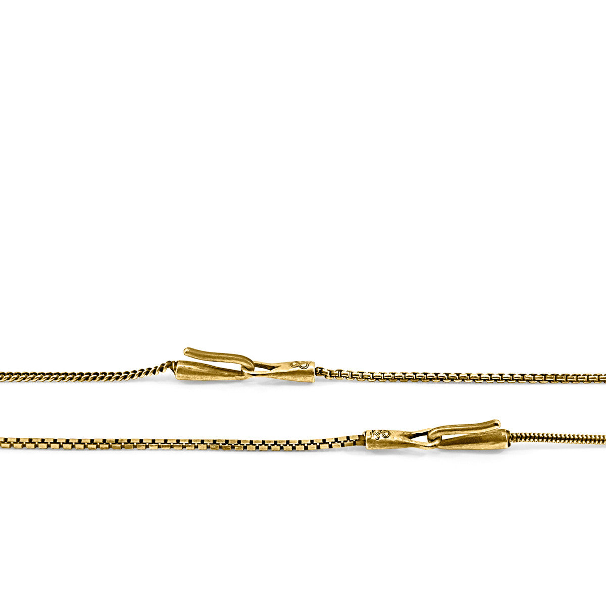 Crossjack Sail 9ct Yellow Gold Chain SKINNY Bracelet