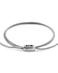 Classic Grey Edward Silver and Rope SKINNY Bracelet