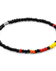 Yellow - Black Edgar Silver and Glass SKINNY Bracelet
