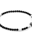 Black Onyx, White Howlilte and Grey Jasper Frederick Silver and Stone SKINNY Bracelet