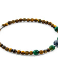 Brown Tigers Eye, Green Jade and Blue Sodalite Frederick Silver and Stone SKINNY Bracelet