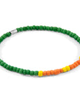 Yellow - Green Henry Silver and Glass SKINNY Bracelet